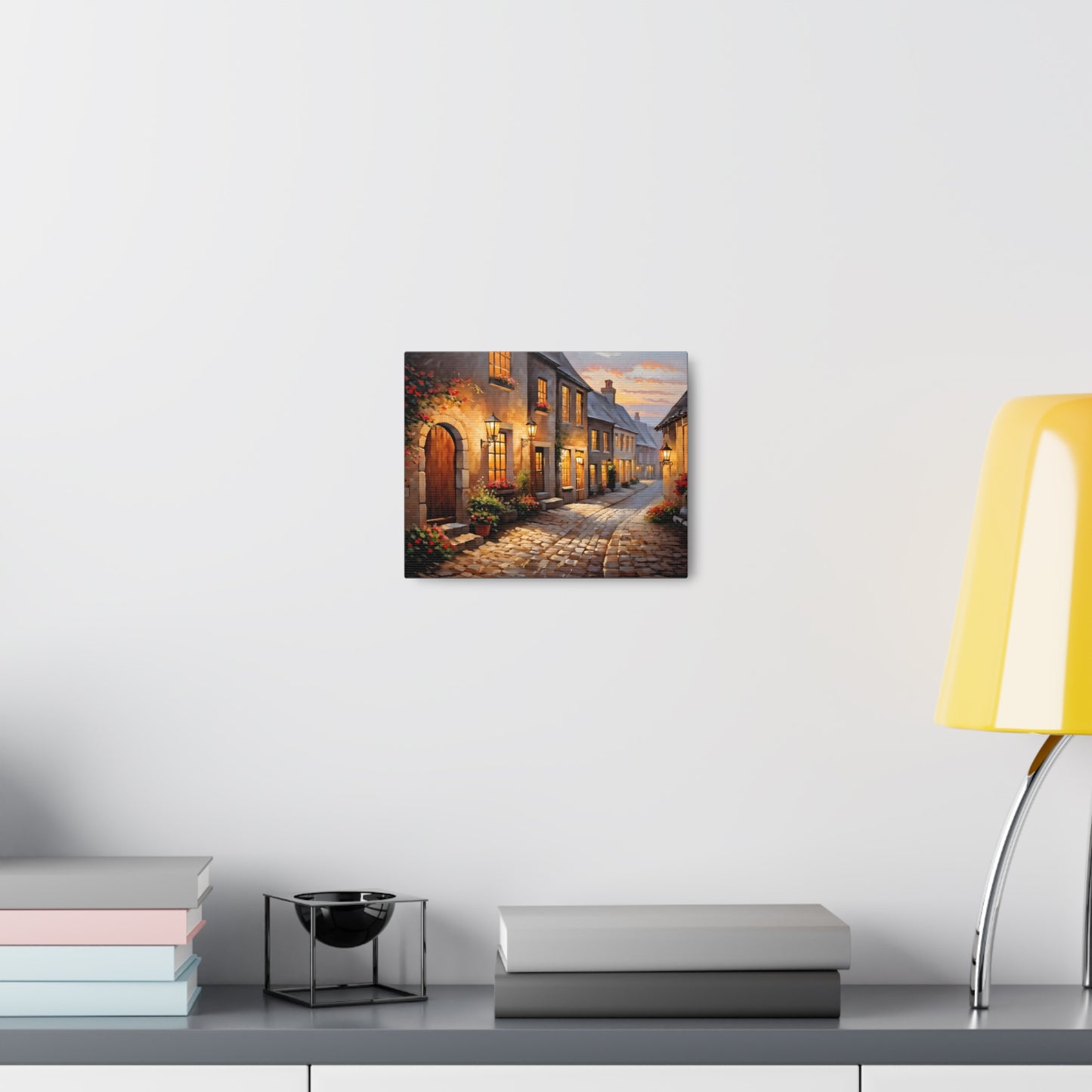 Cobblestone Path: Classic Oil Painting Wall Décor