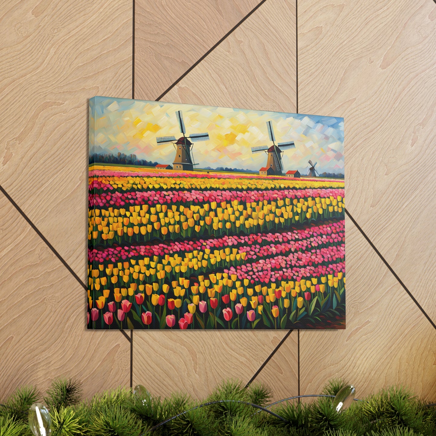 Tulips Breeze: Classic Oil Painting Wall Décor