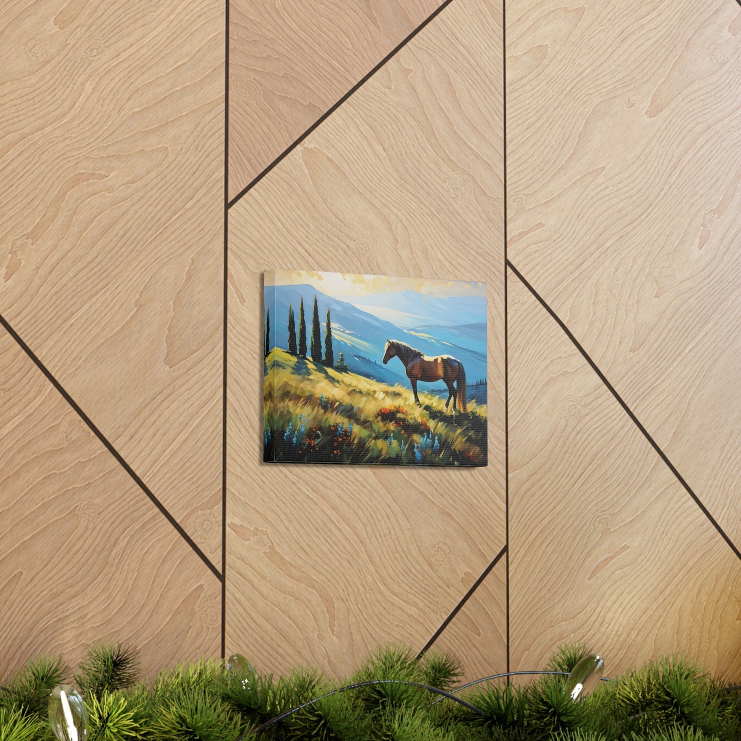 Serene Meadow: Classic Oil Painting Wall Décor