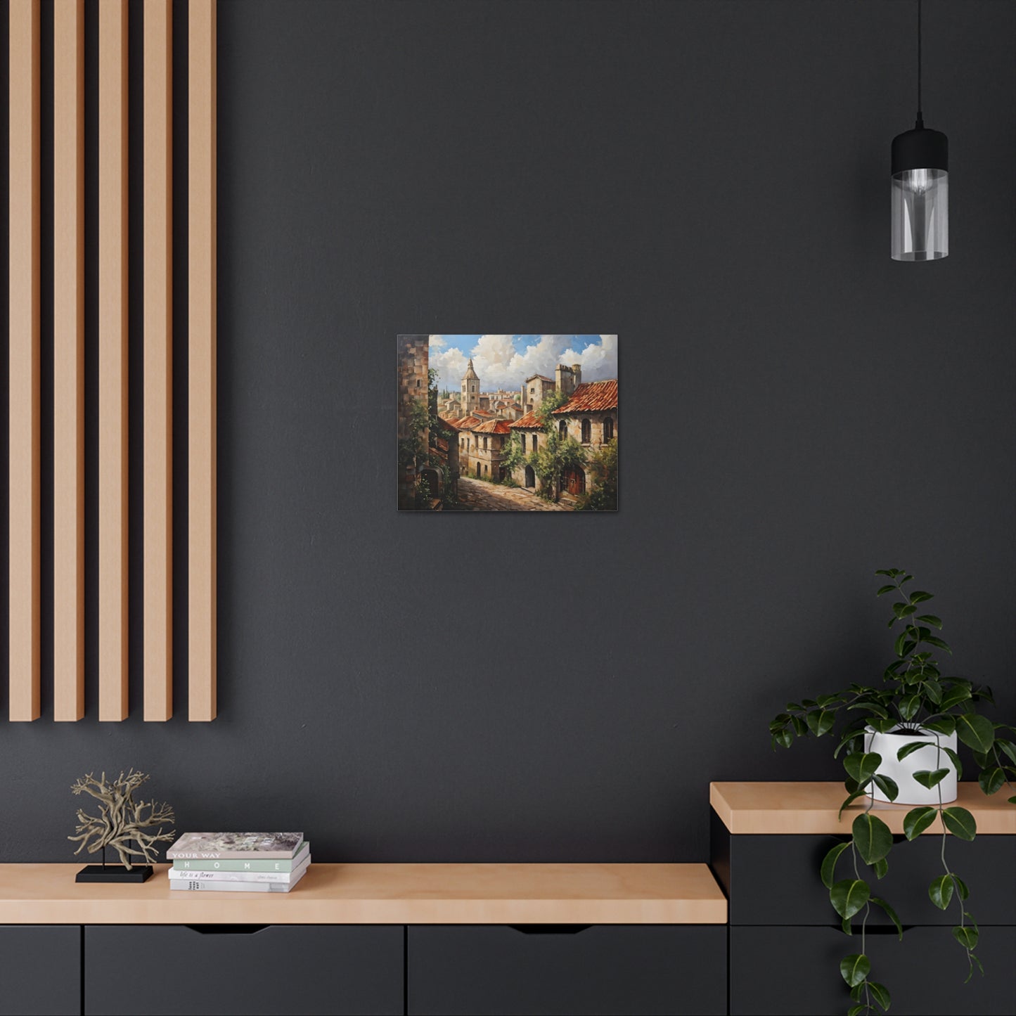 Abandoned Cobblestone: Classic Oil Painting Wall Décor