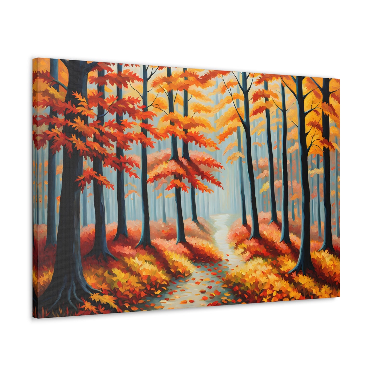 Autumn Drift: Classic Oil Painting Wall Décor