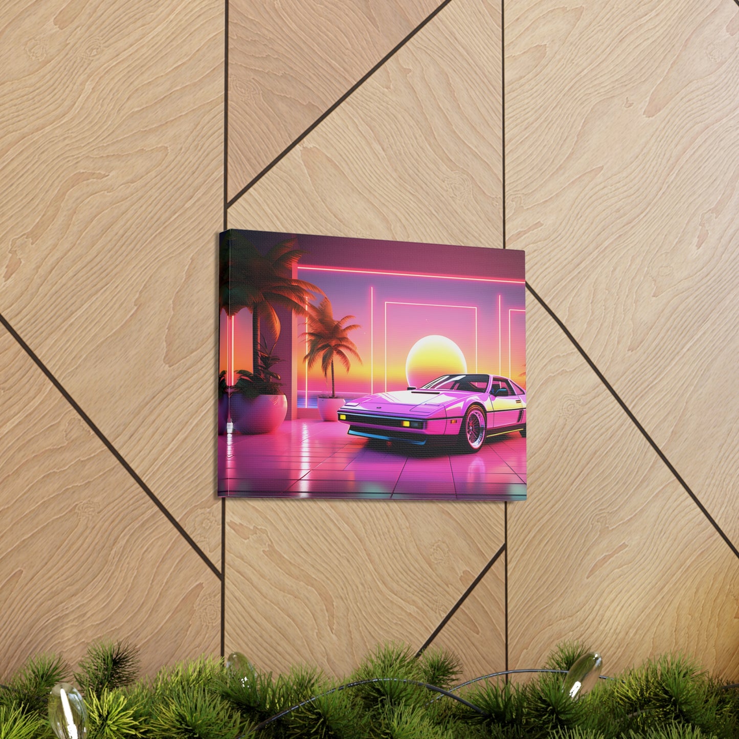 Cruisin Chromatic: Outrun Wall Décor