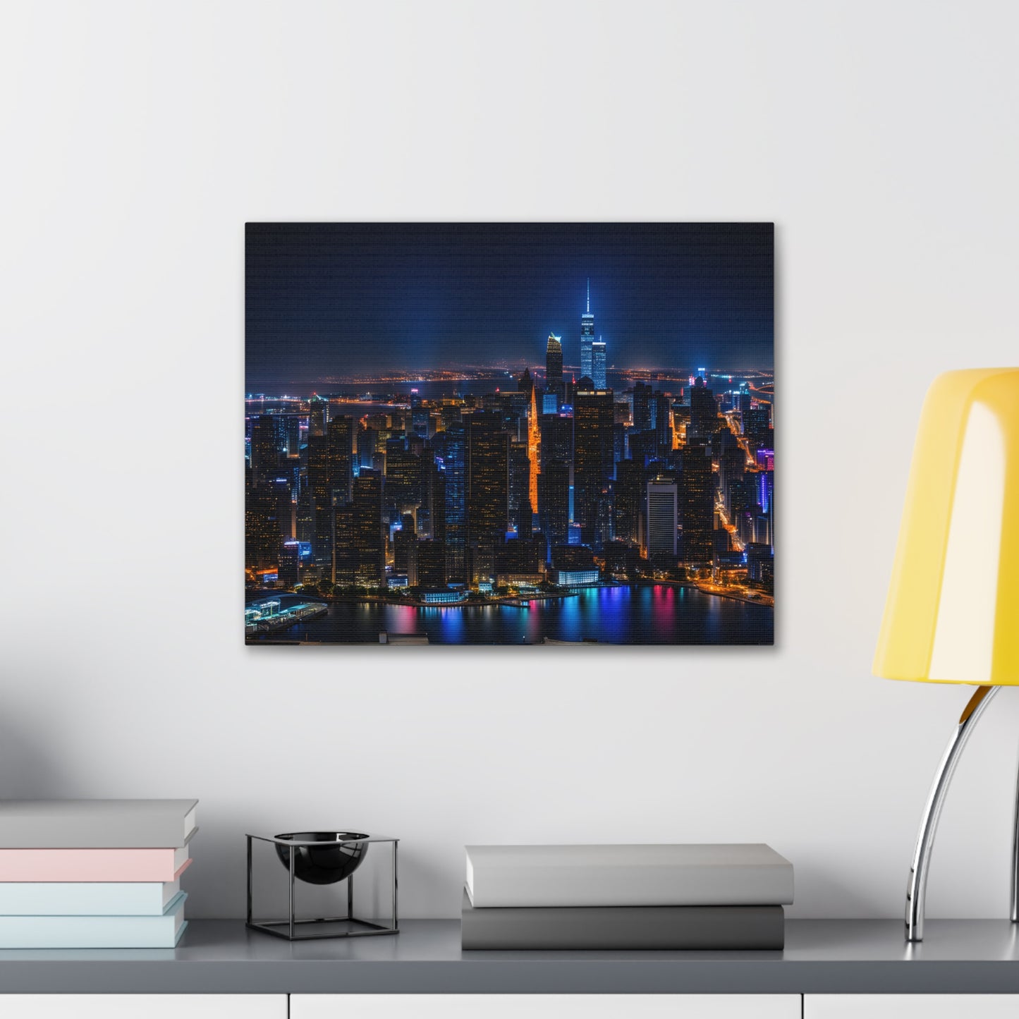 City Lights in Twilight: Cityscape Wall Décor