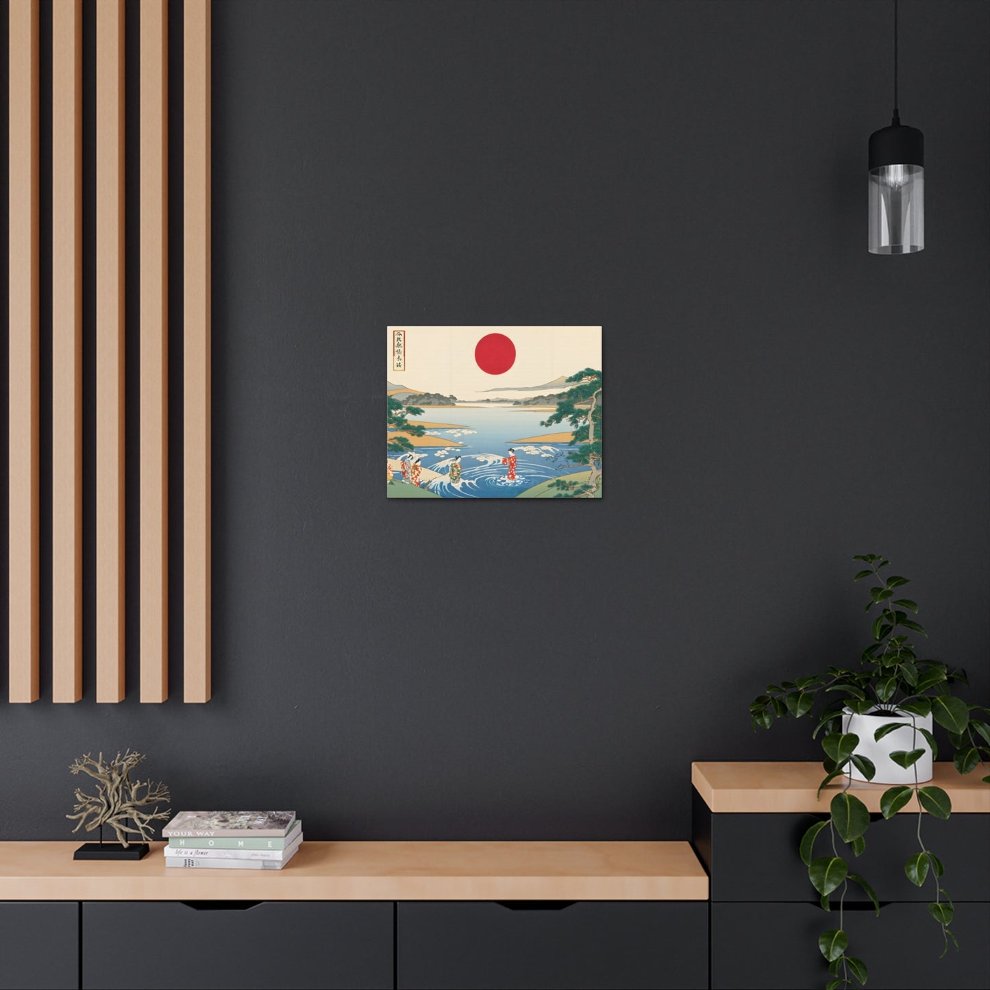 Geisha's Pond: Ukiyo-e Wall Décor