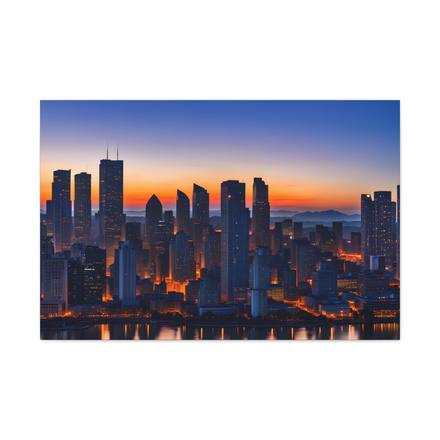 Evening Skyline: Cityscape Wall Décor