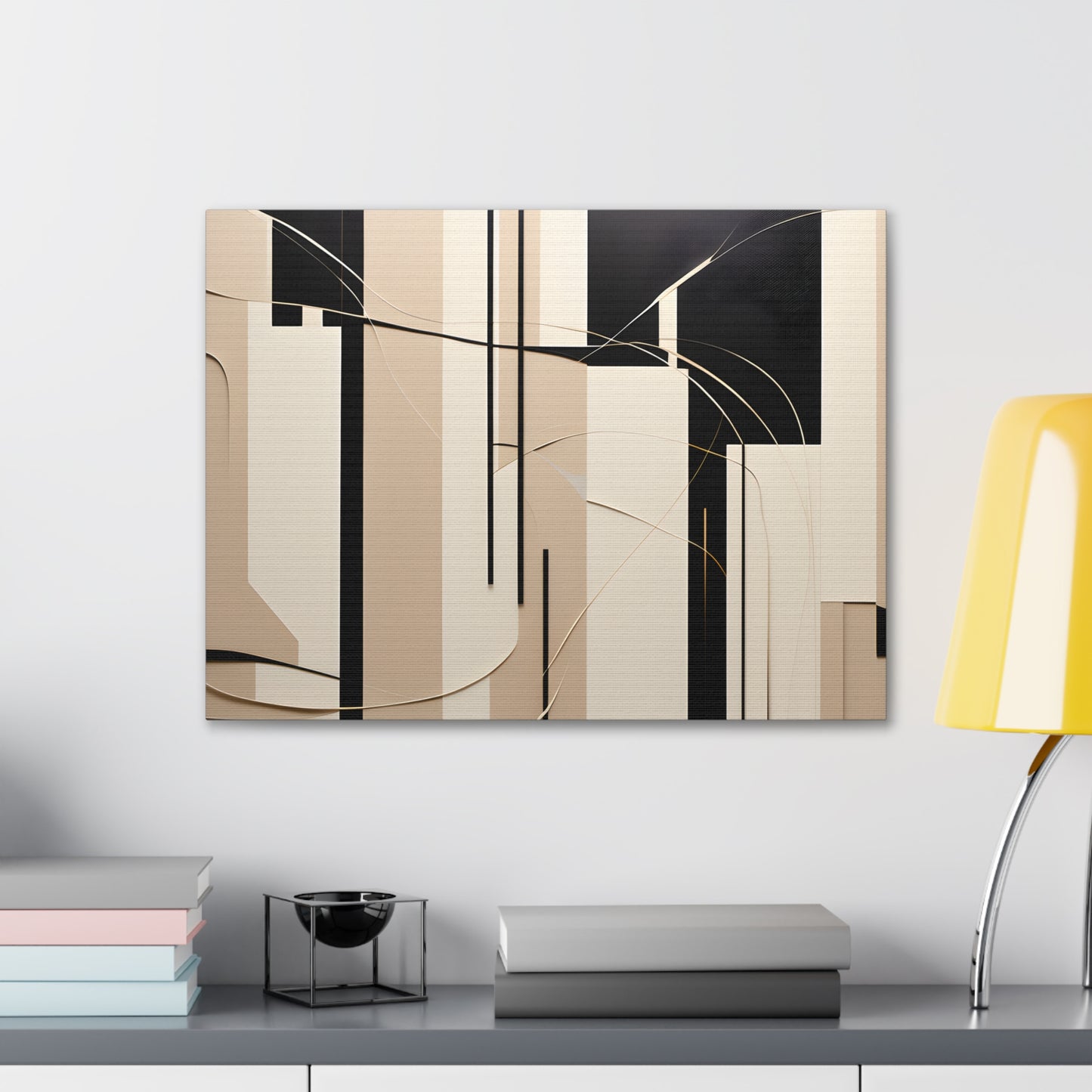 Peaceful Blend: Abstract Beige Wall Décor