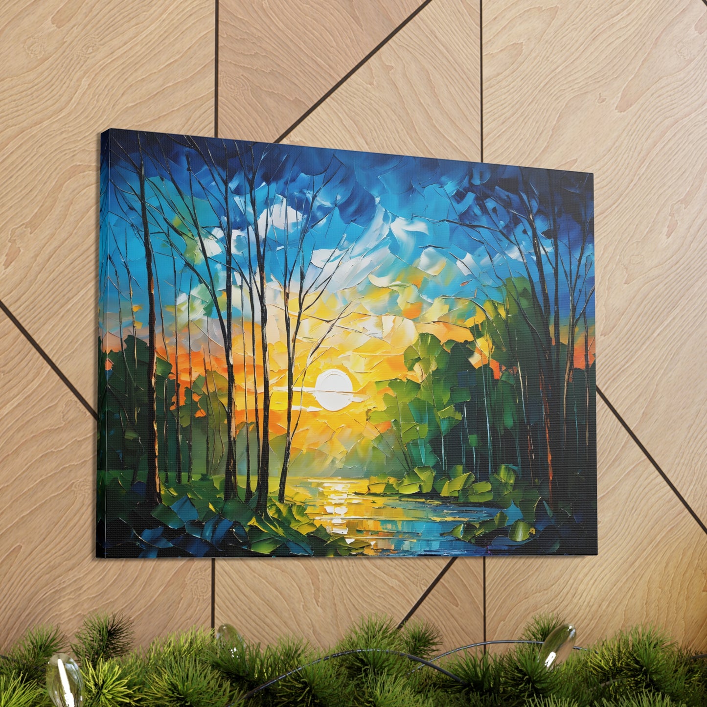 Cascade of Colors: Classic Oil Painting Wall Décor