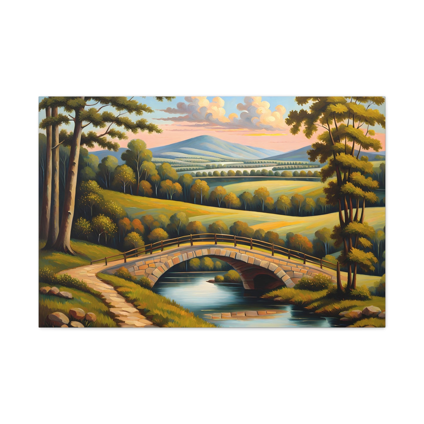 Whispering Ridge: Classic Oil Painting Wall Décor