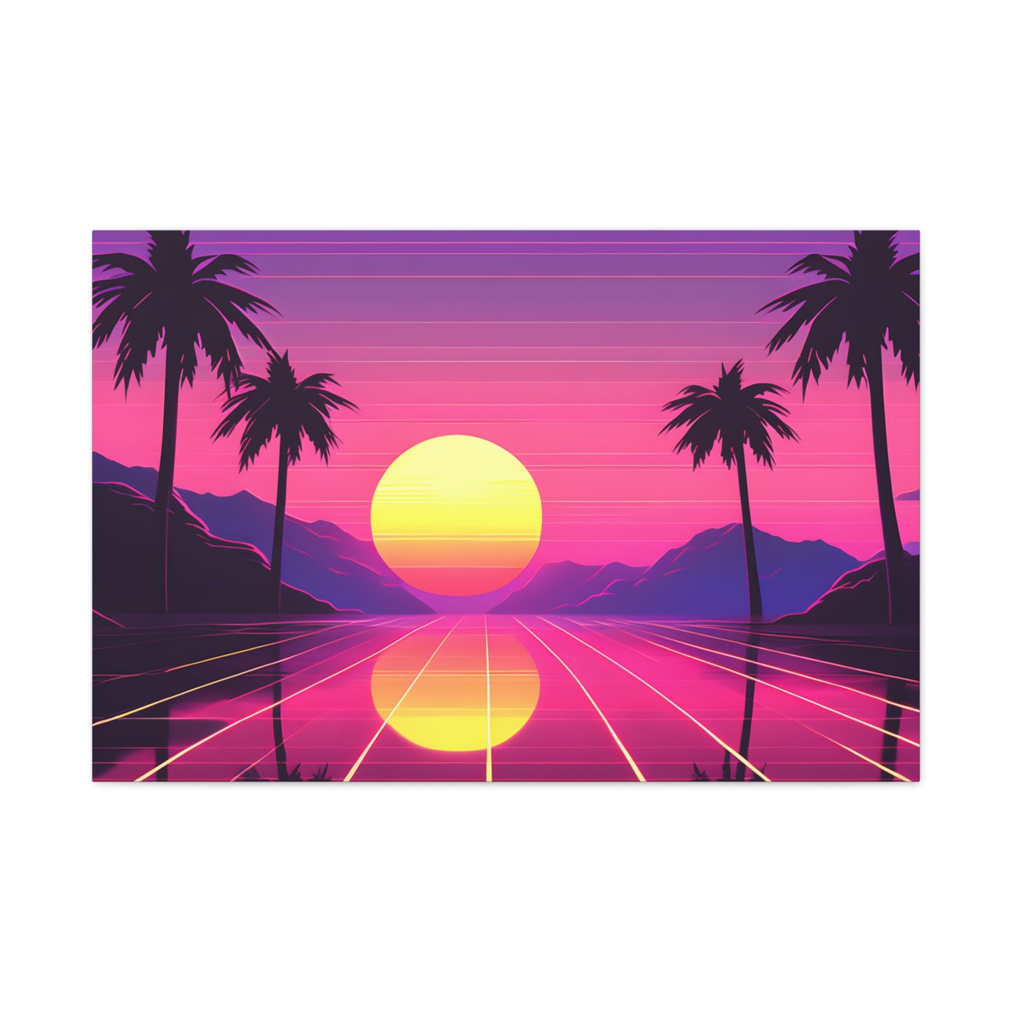 Neon Palms: Outrun Wall Décor