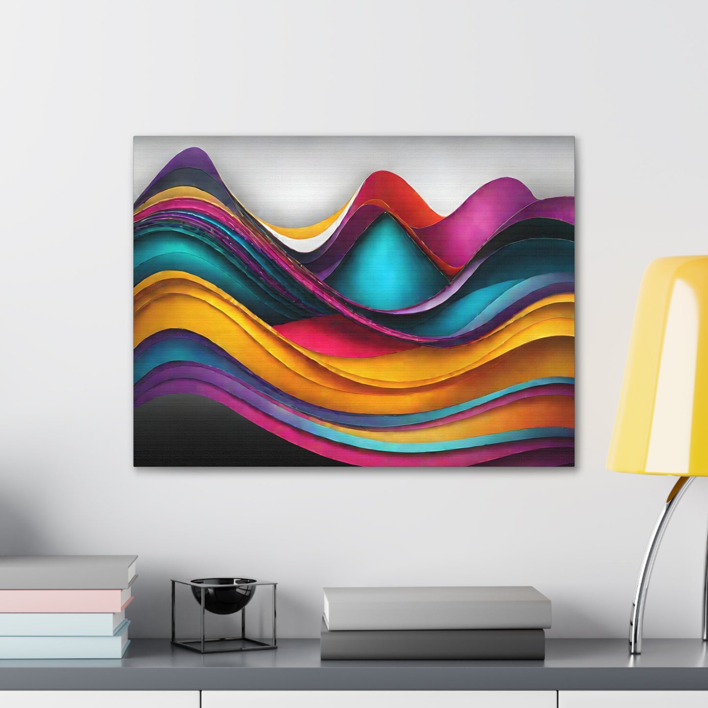 Luminescent Reflections: Abstract Wall Décor