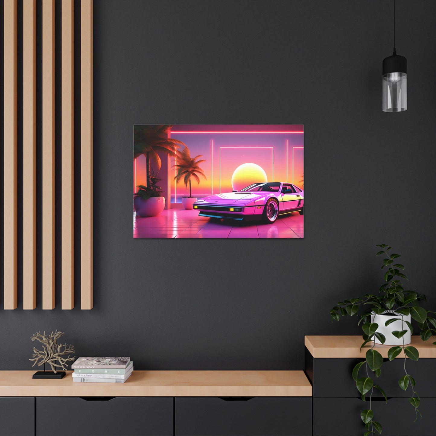 Cruisin Chromatic: Outrun Wall Décor