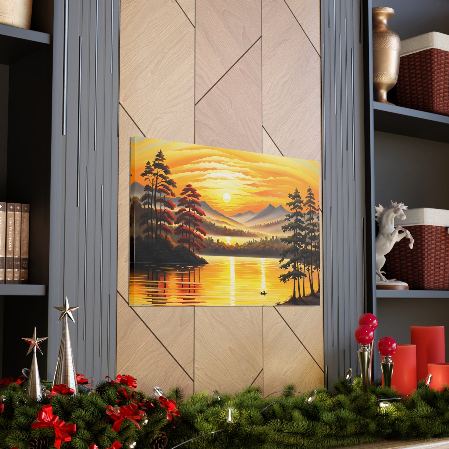 Lakeside Ripples: Classic Oil Painting Wall Décor