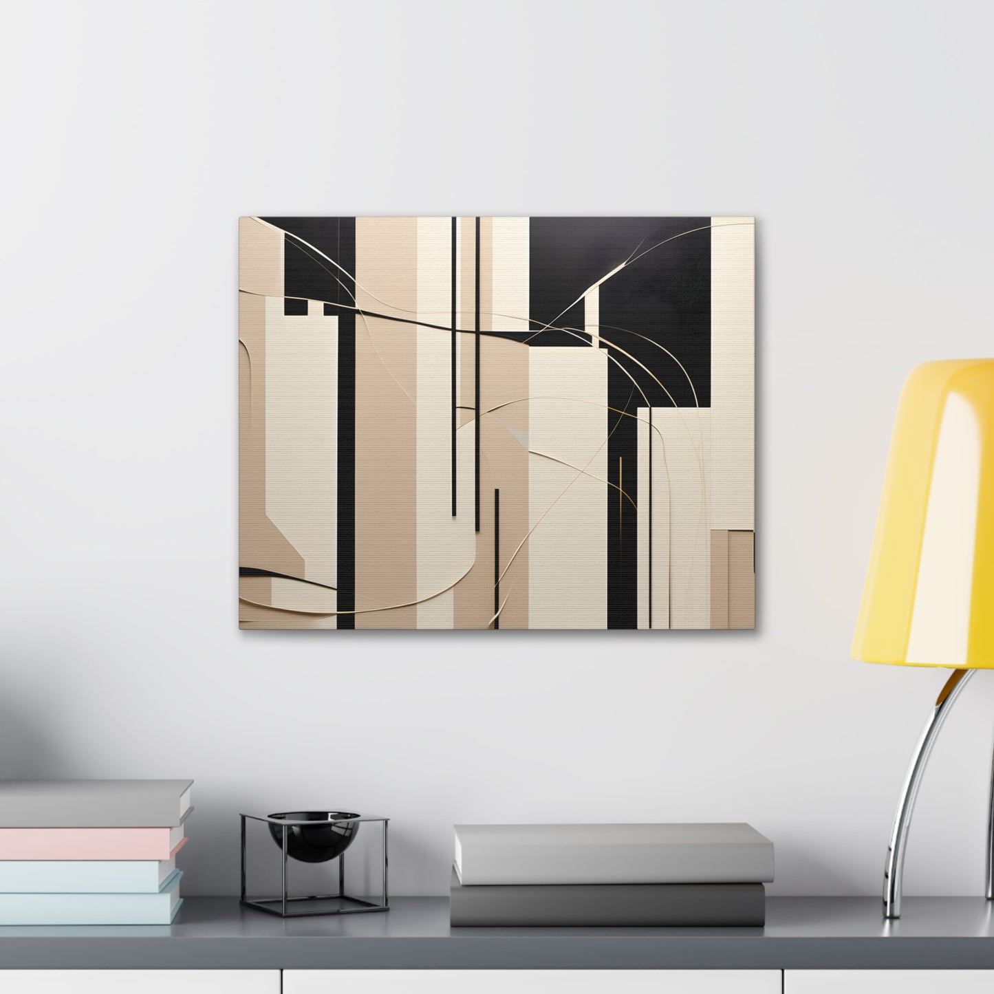 Peaceful Blend: Abstract Beige Wall Décor