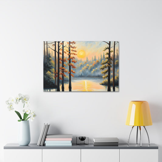 Willow Breeze: Classic Oil Painting Wall Décor