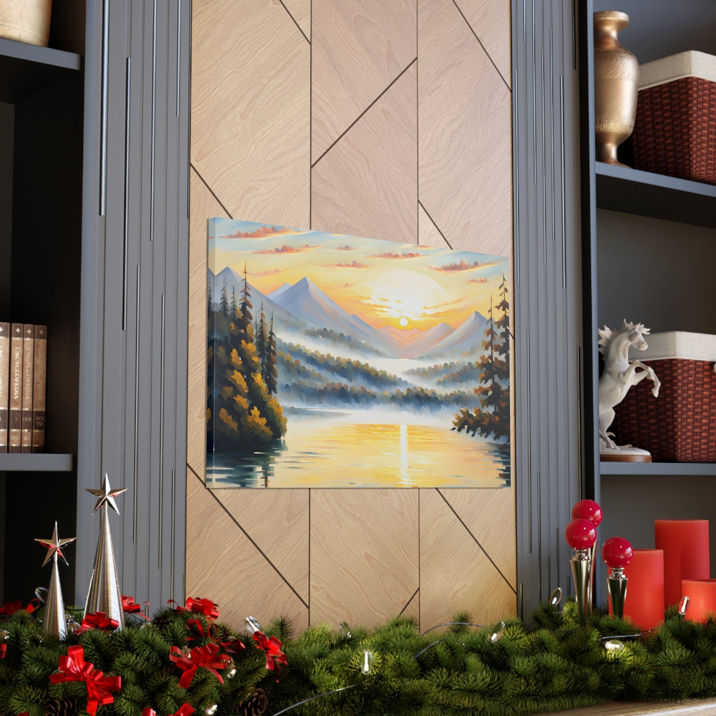 Dawn’s Reflection: Classic Oil Painting Wall Décor