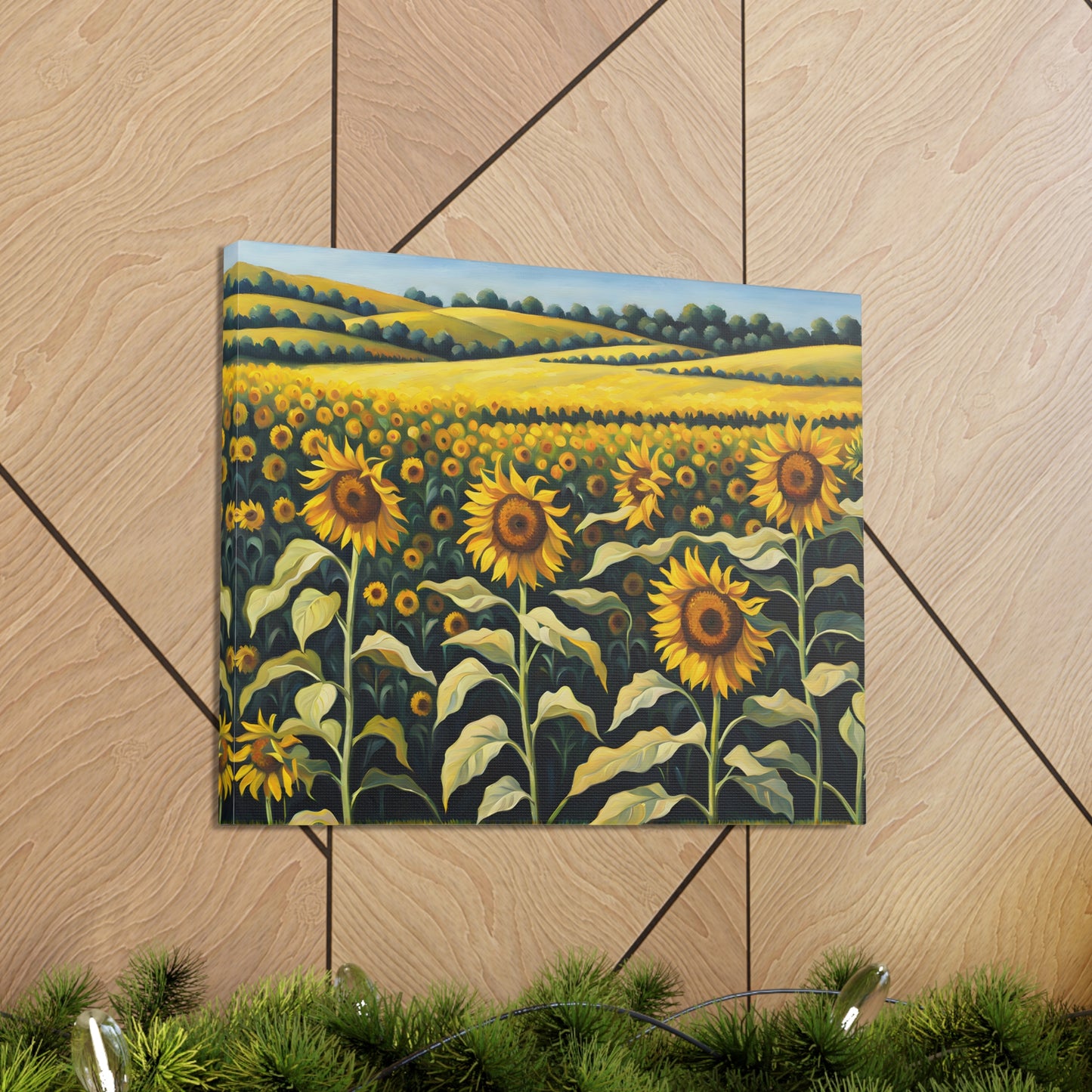 Basking Sunflowers: Classic Oil Painting Wall Décor