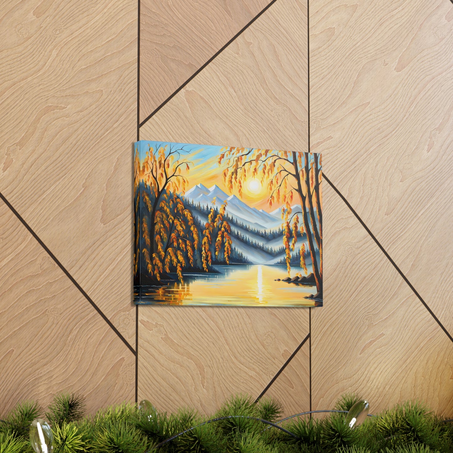 Valley Glow: Classic Oil Painting Wall Décor