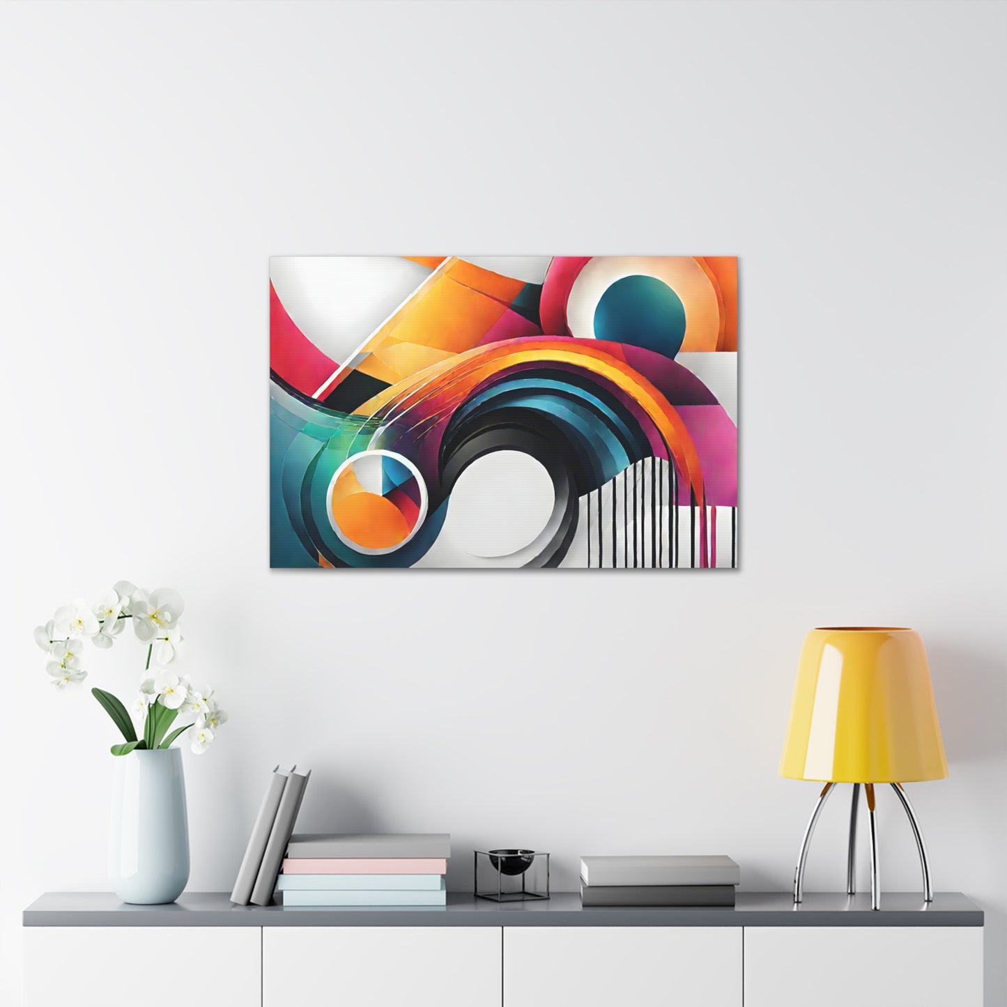 Sapphire Whirl: Abstract Wall Décor