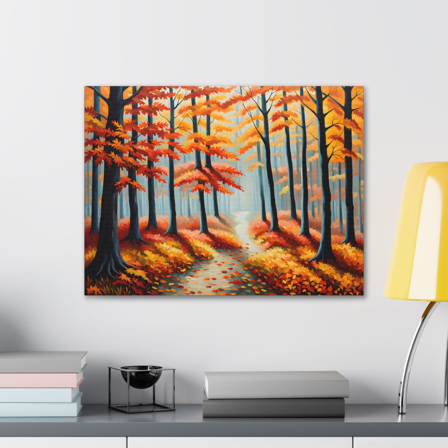 Autumn Drift: Classic Oil Painting Wall Décor