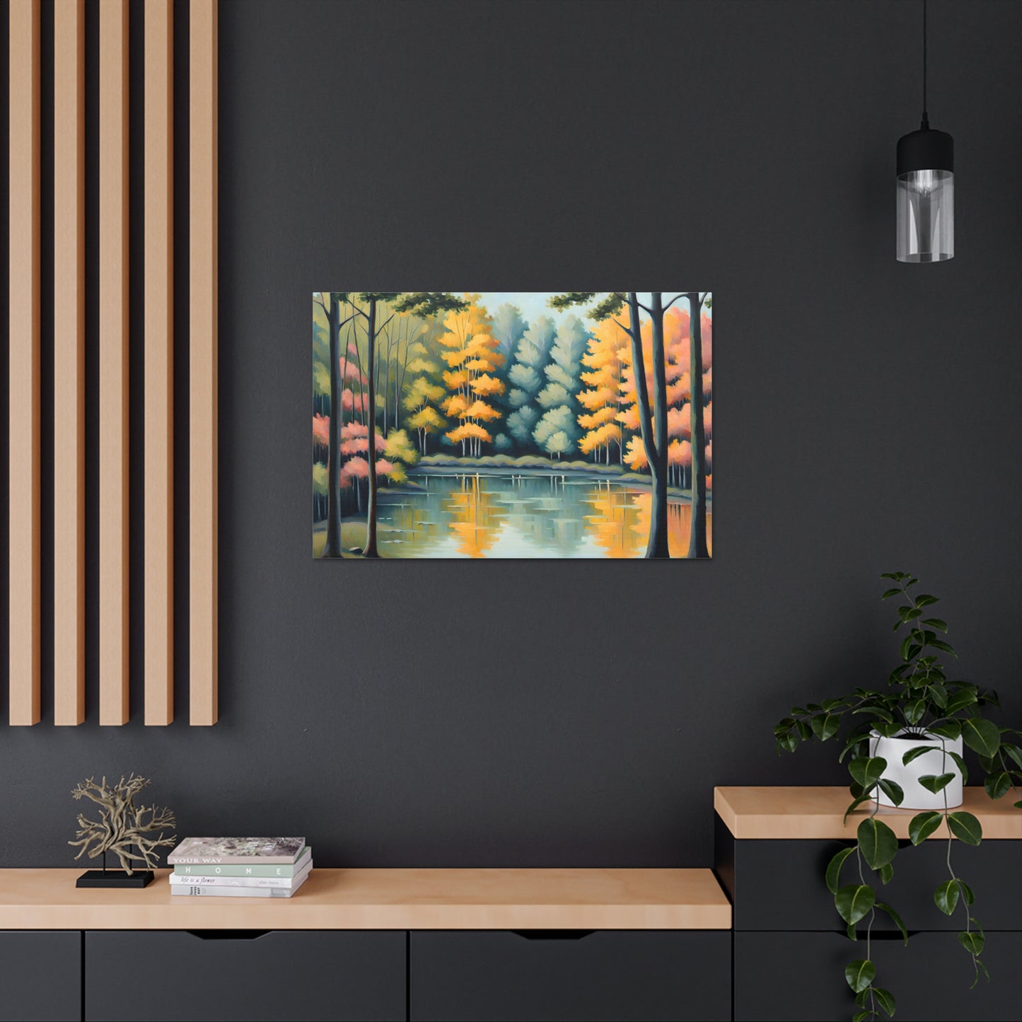 Serene Woodland: Classic Oil Painting Wall Décor