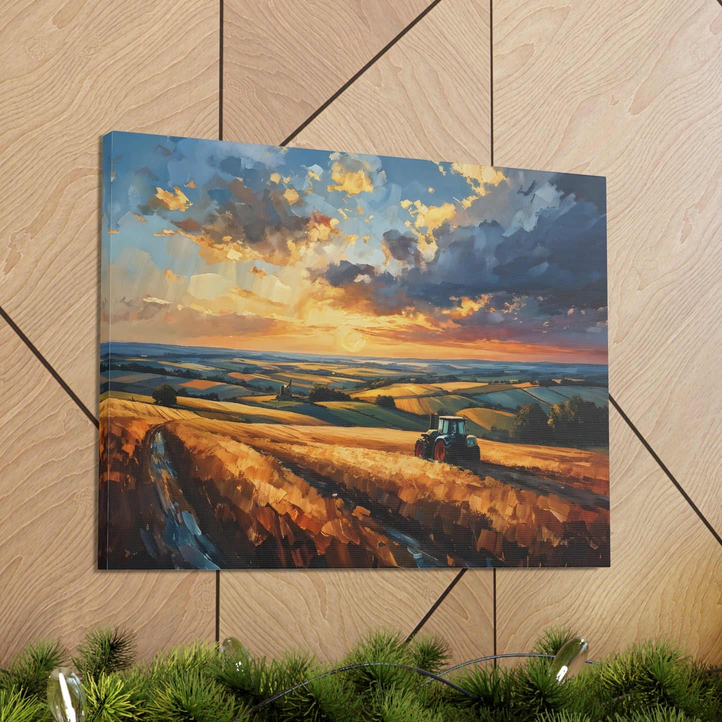 Verdant Ridge: Classic Oil Painting Wall Décor