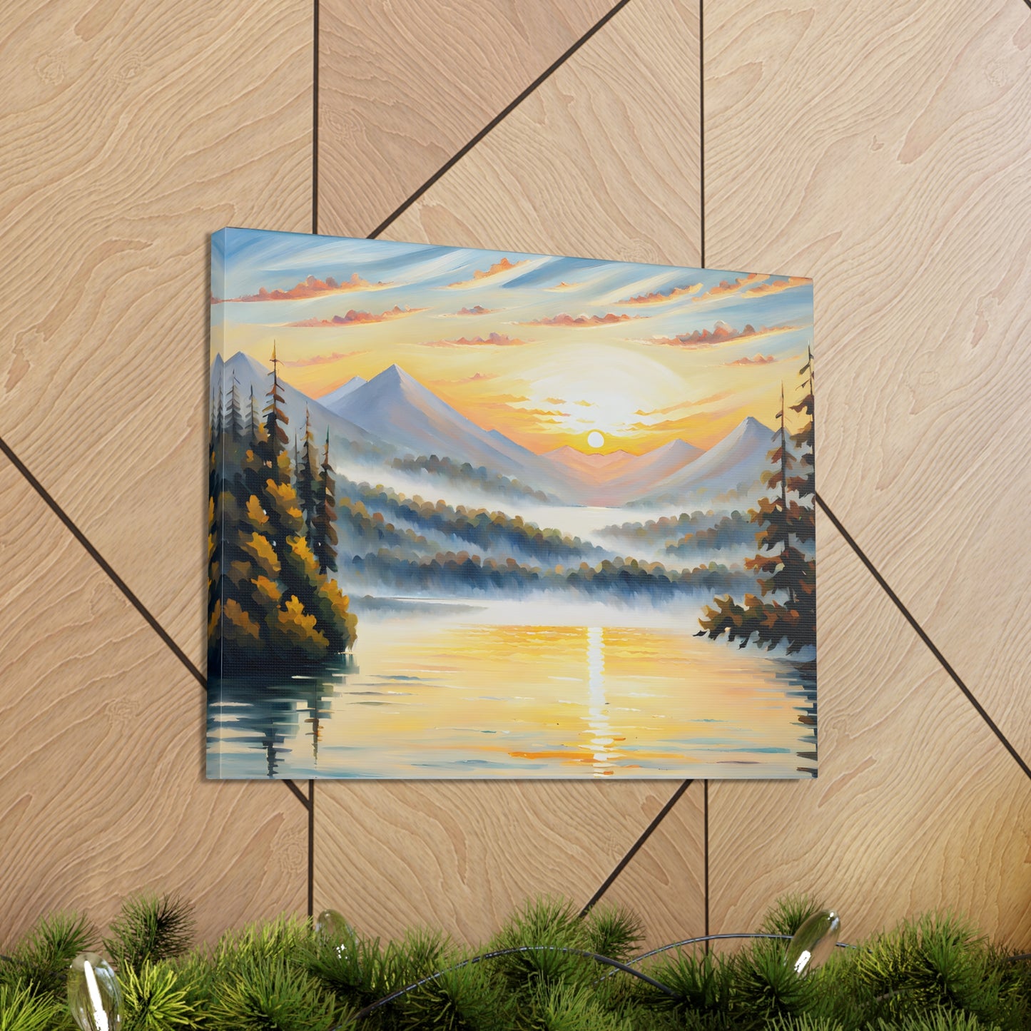 Dawn’s Reflection: Classic Oil Painting Wall Décor