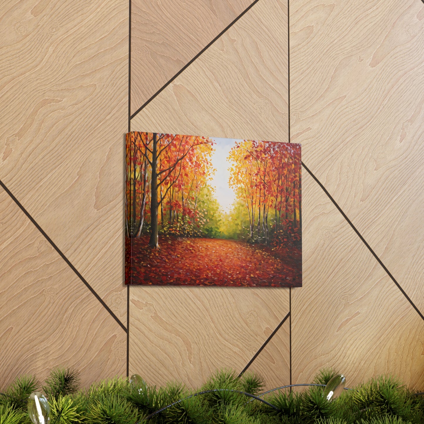 Autumn’s Embrace: Classic Oil Painting Wall Décor