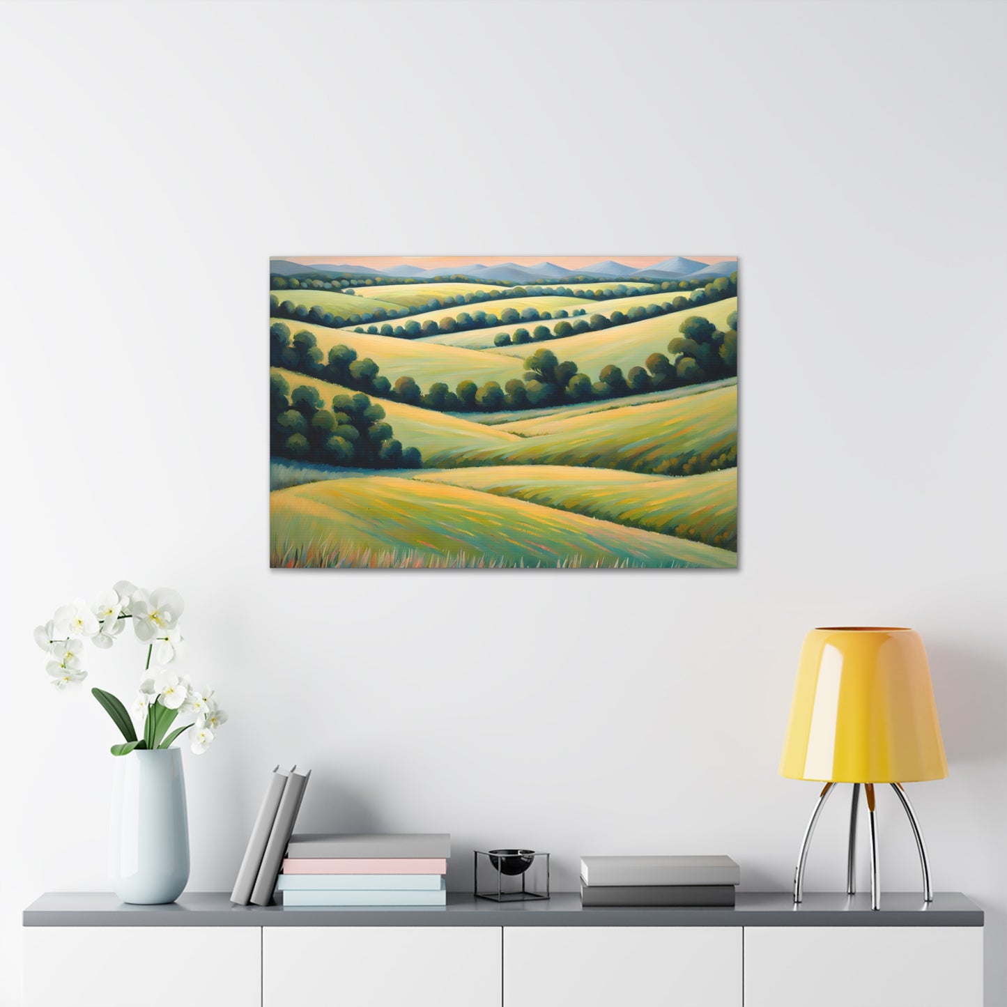 Rolling Hillside: Classic Oil Painting Wall Décor