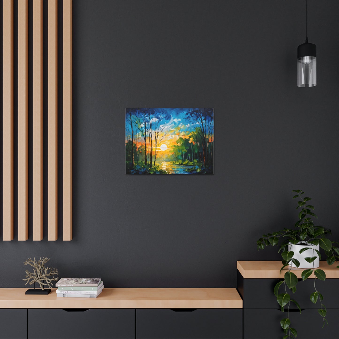 Cascade of Colors: Classic Oil Painting Wall Décor