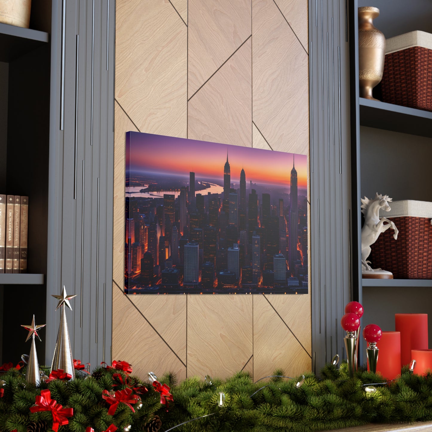 Twilight Radiance: Cityscape Wall Décor