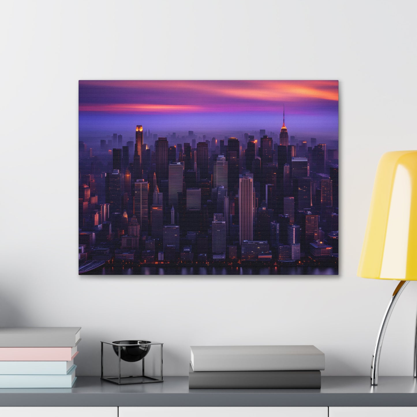 Metropolis Twilight: Cityscape Wall Décor