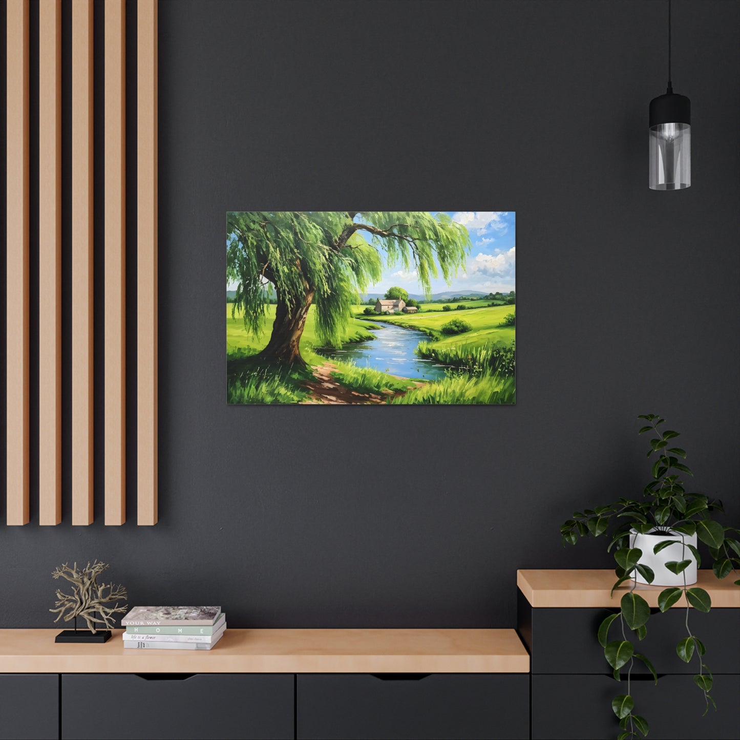 Peaceful Range: Classic Oil Painting Wall Décor