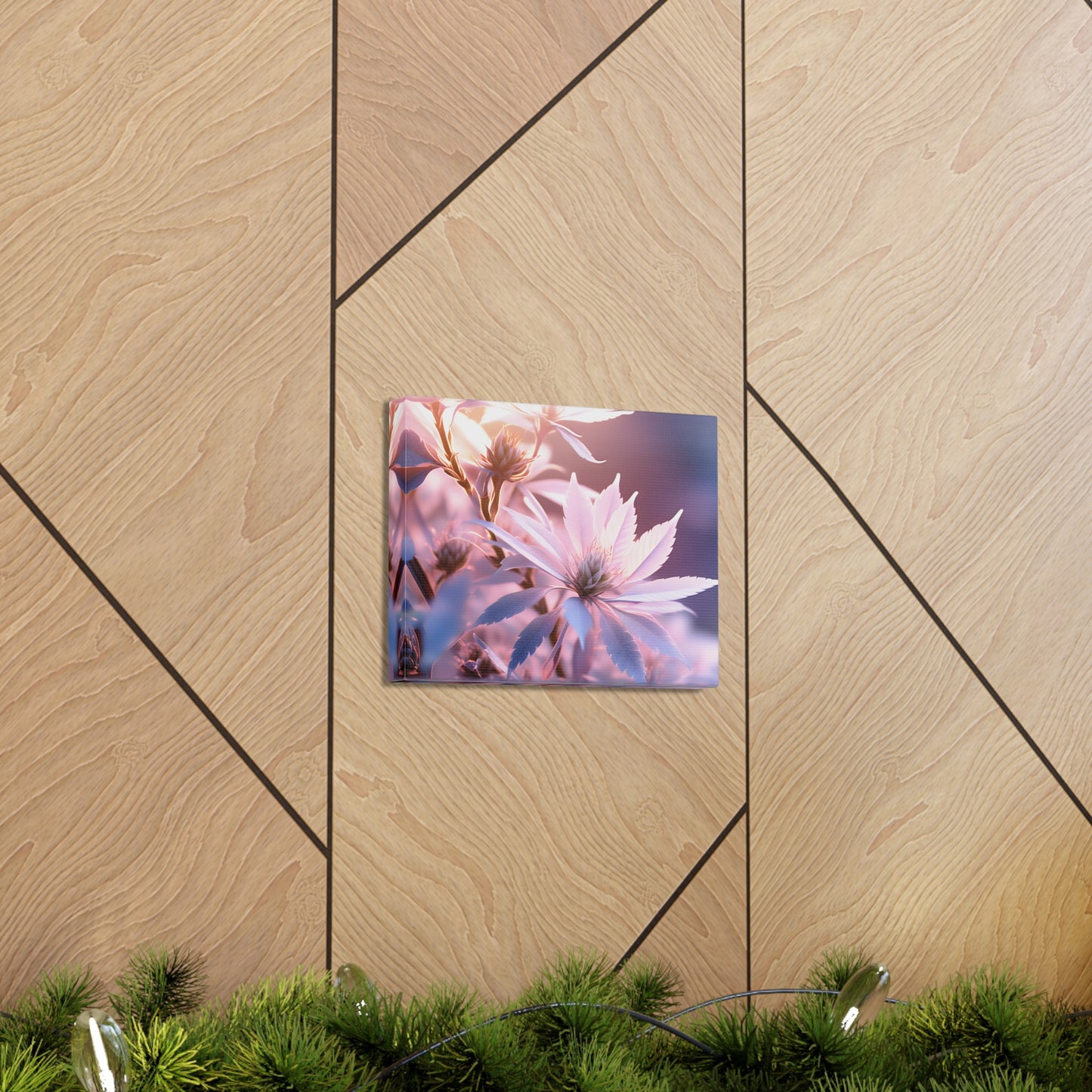 Snowy Aura Bloom: Floral Wall Décor