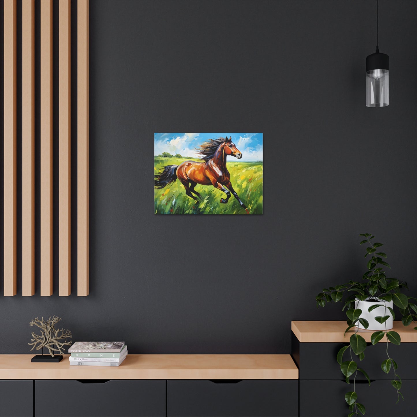 Windswept Mane: Classic Oil Painting Wall Décor