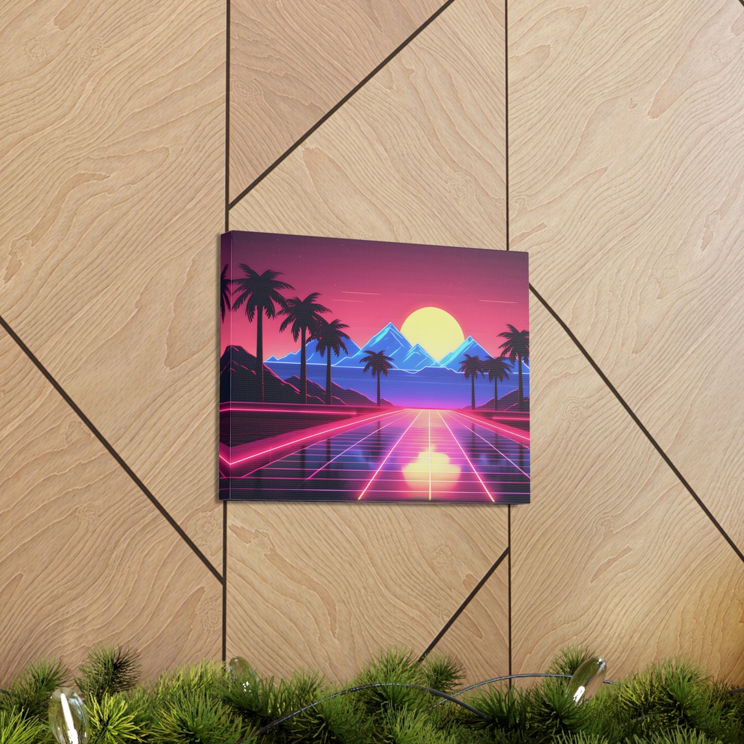 Retro Tropic Hues: Outrun Wall Décor