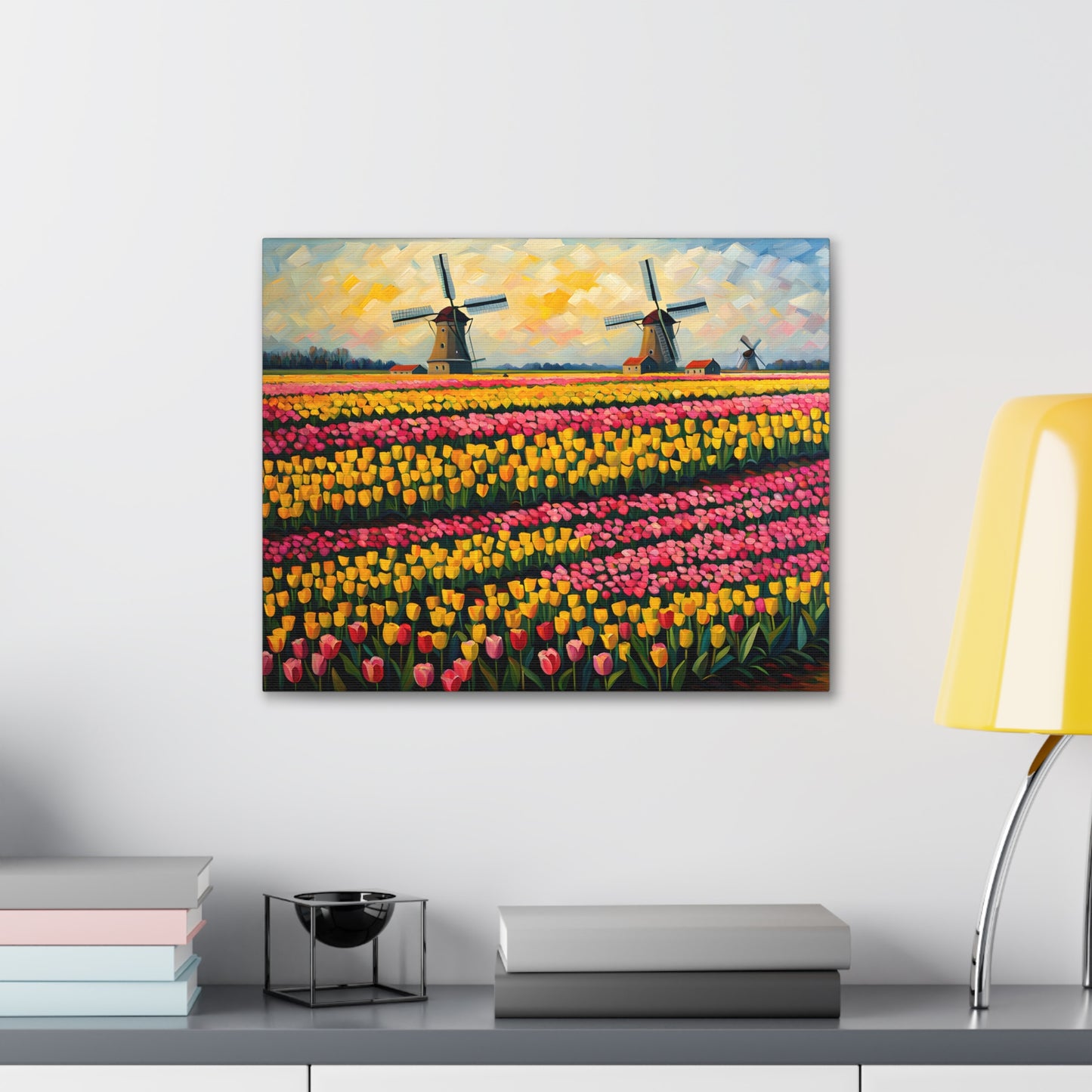 Tulips Breeze: Classic Oil Painting Wall Décor