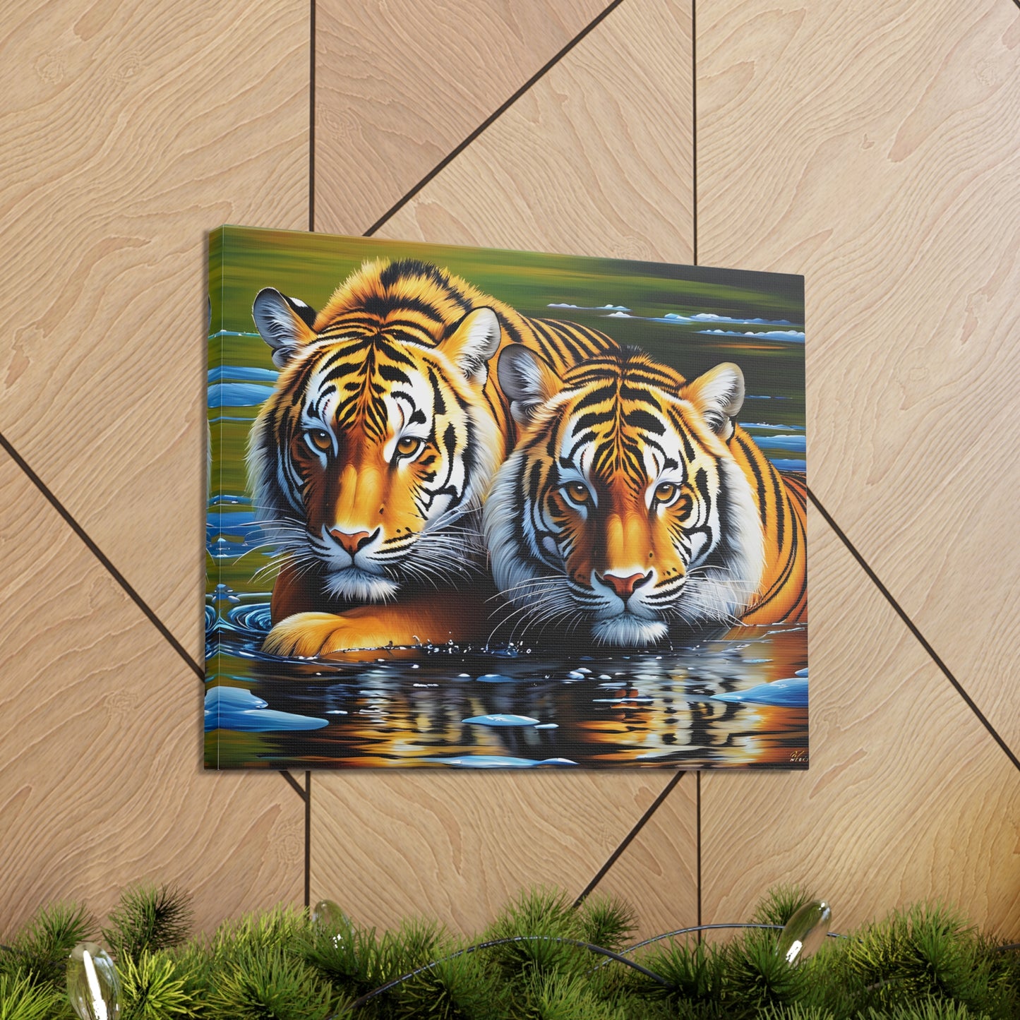 Golden Stripes: Animal Wall Décor