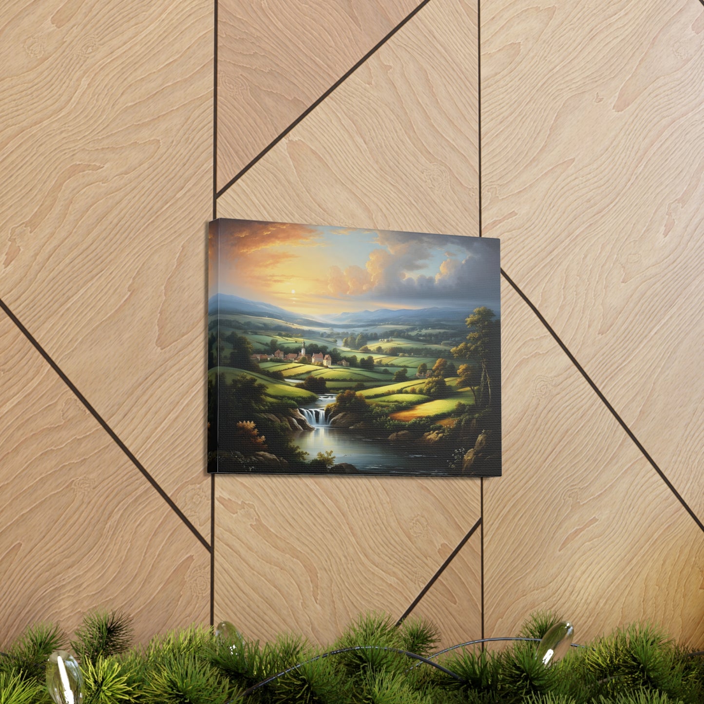 Echoing Hills: Classic Oil Painting Wall Décor