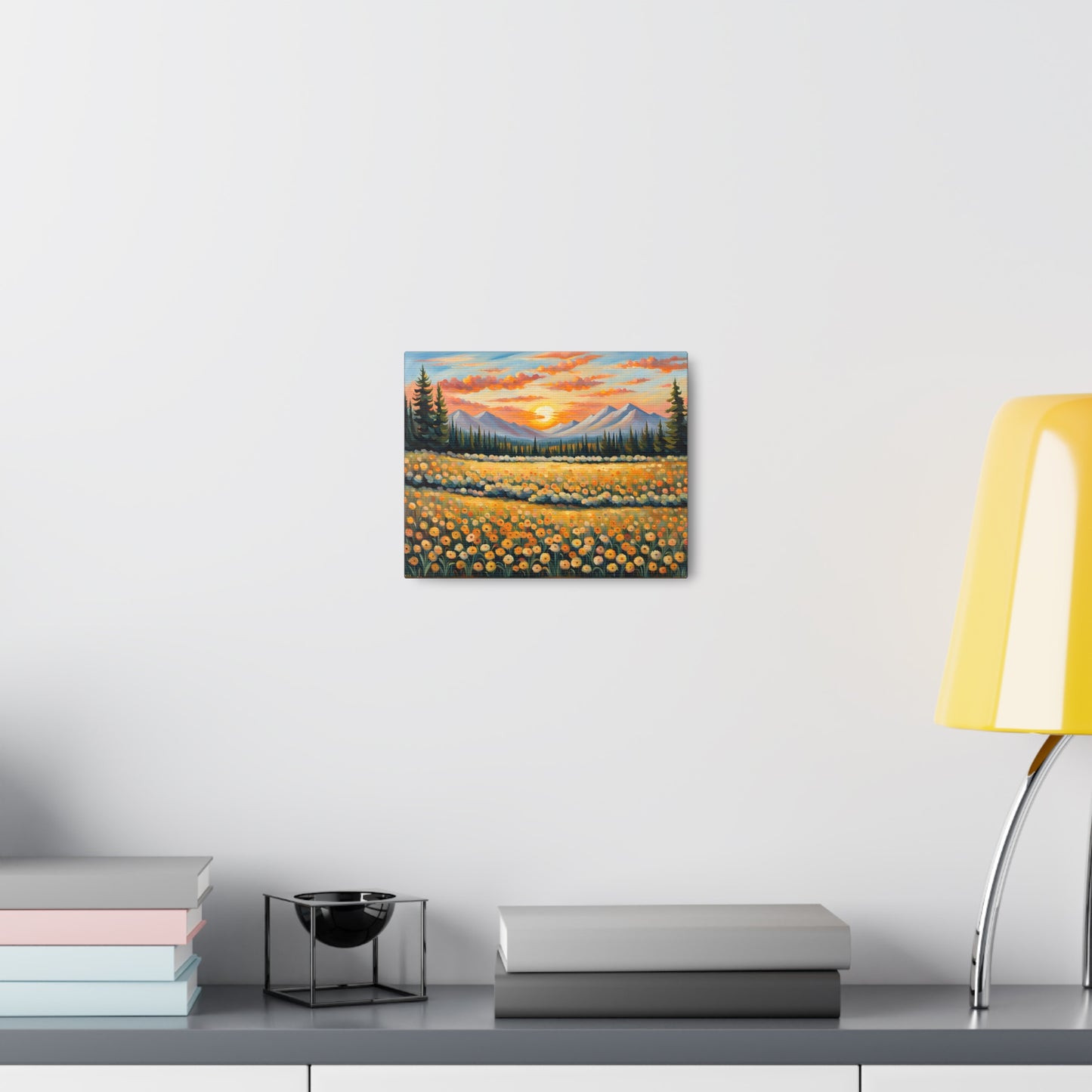 Amber Horizon: Classic Oil Painting Wall Décor