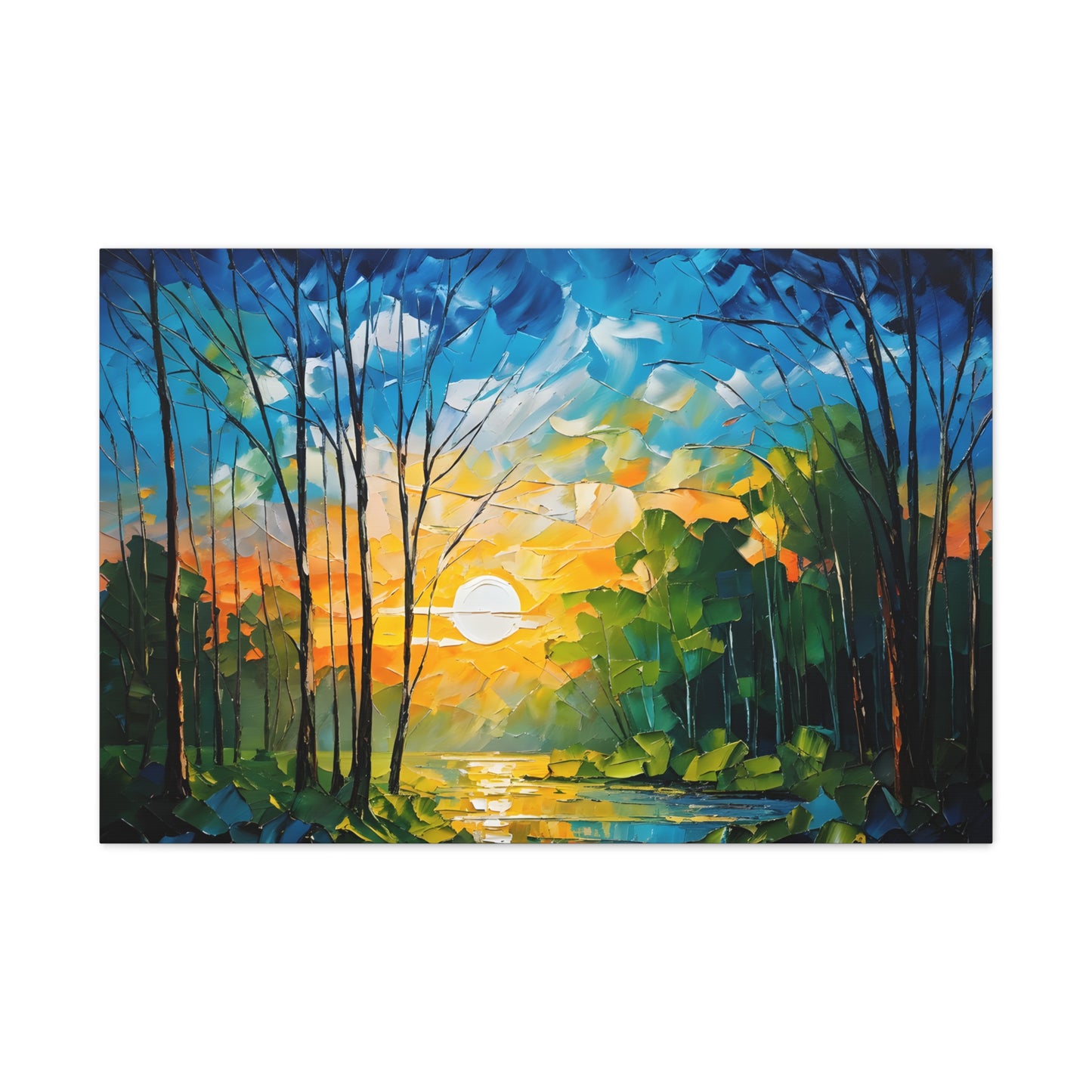 Cascade of Colors: Classic Oil Painting Wall Décor