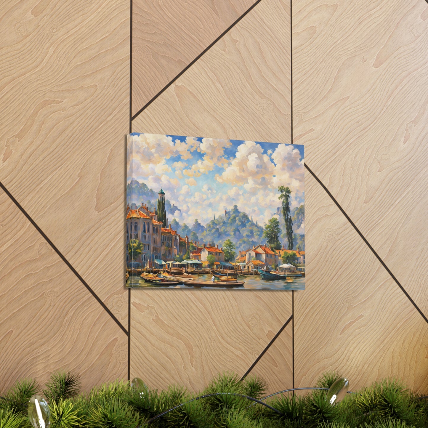 Lakeshore Serenade: Classic Oil Painting Wall Décor