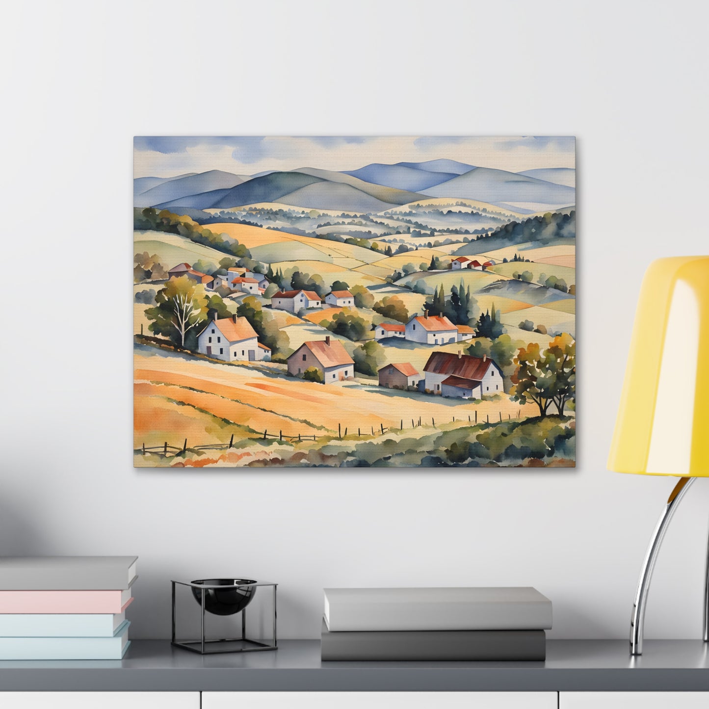 Country Town: Watercolor Wall Décor