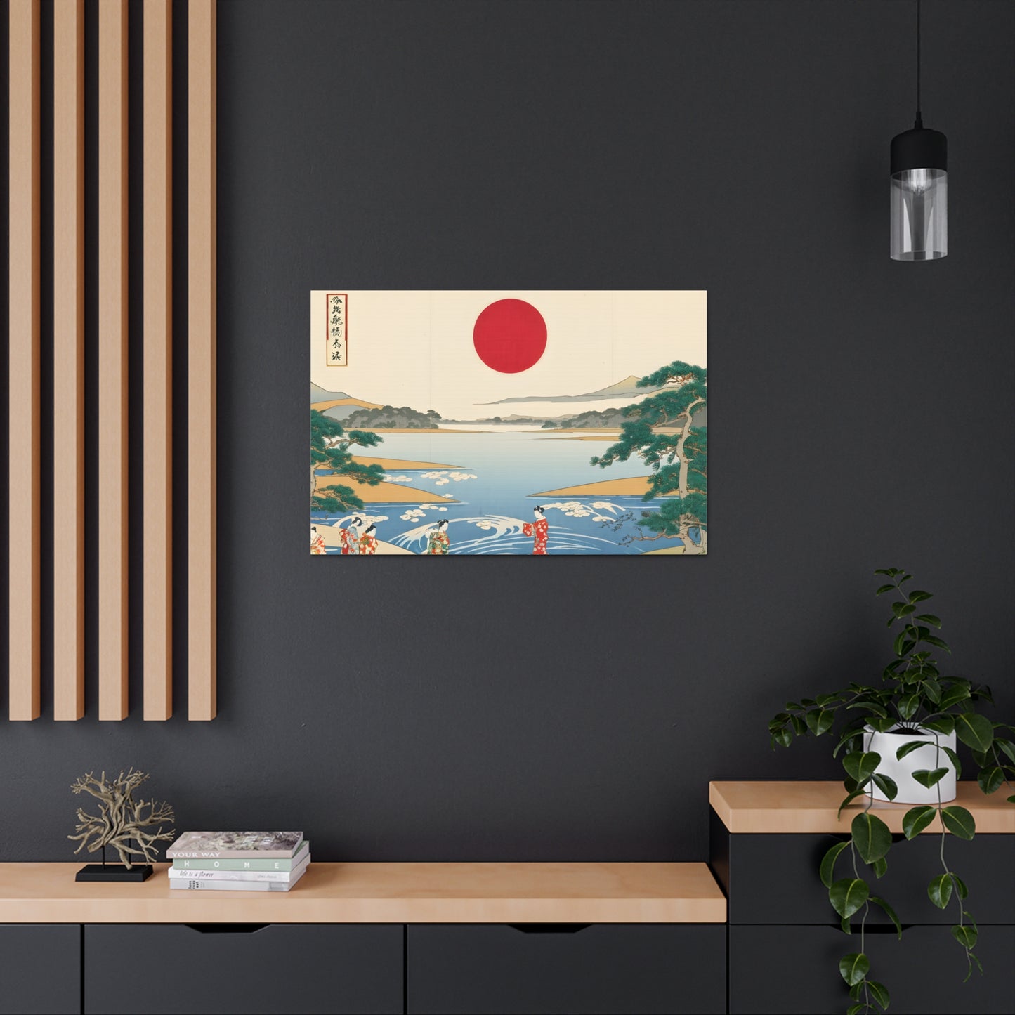 Geisha's Pond: Ukiyo-e Wall Décor