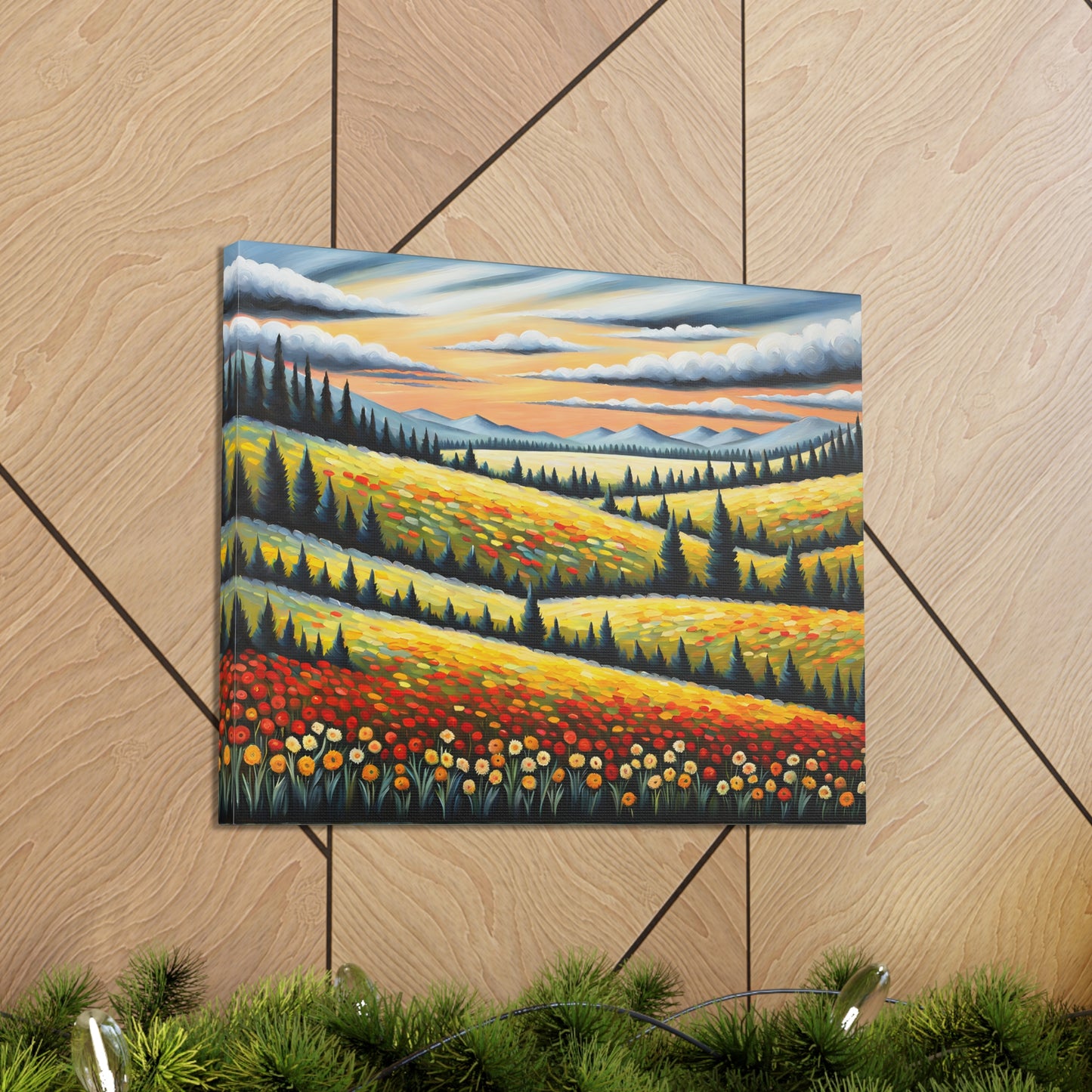 Wildflower Haven: Classic Oil Painting Wall Décor