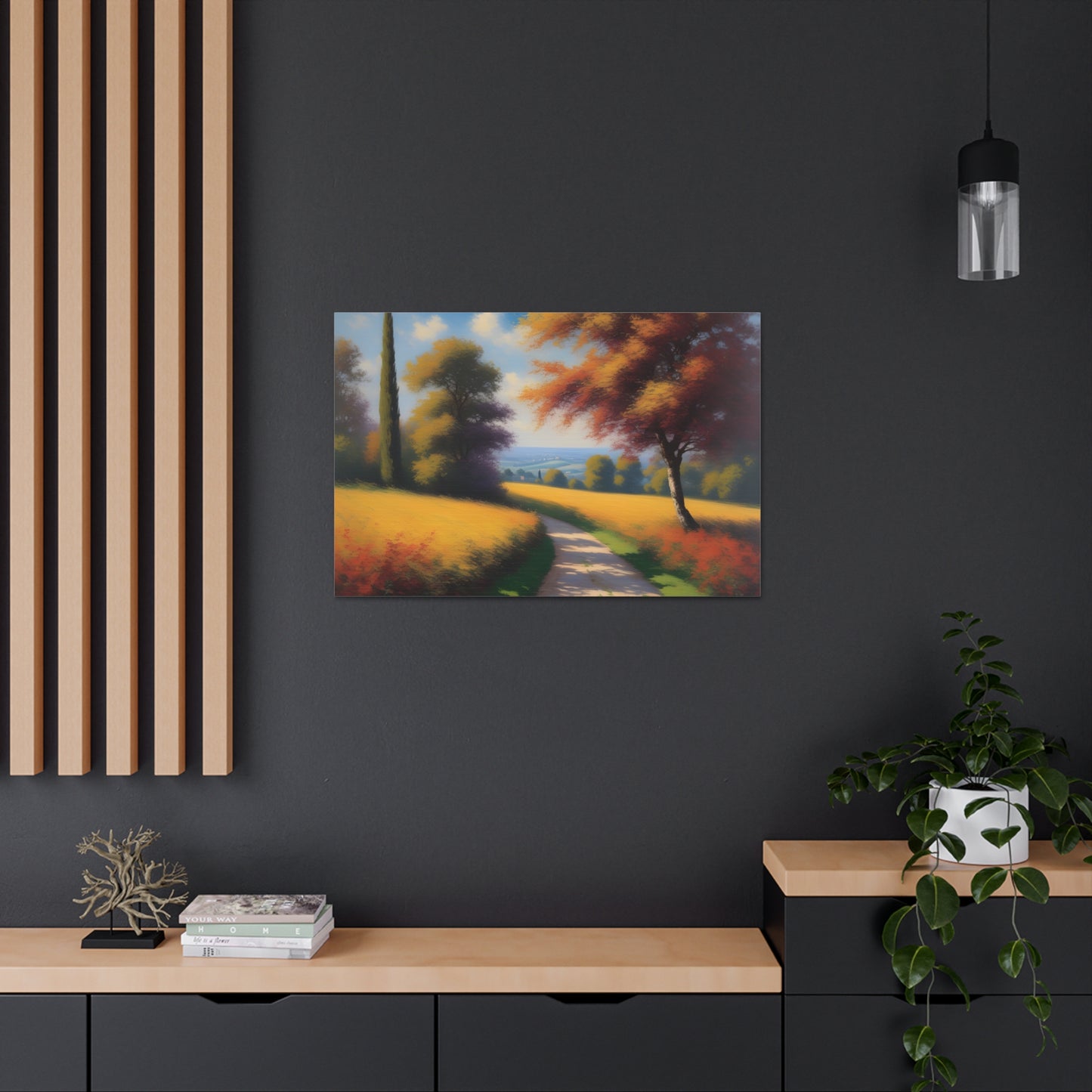 Nature's Pathway: Classic Oil Painting Wall Décor