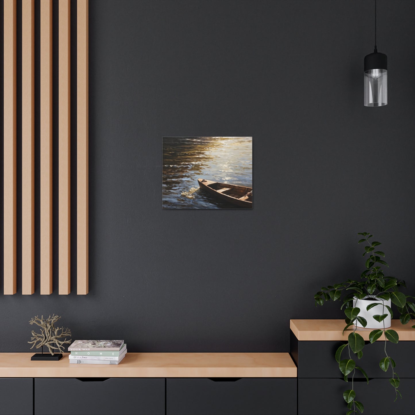 Coastal Mirage: Classic Oil Painting Wall Décor