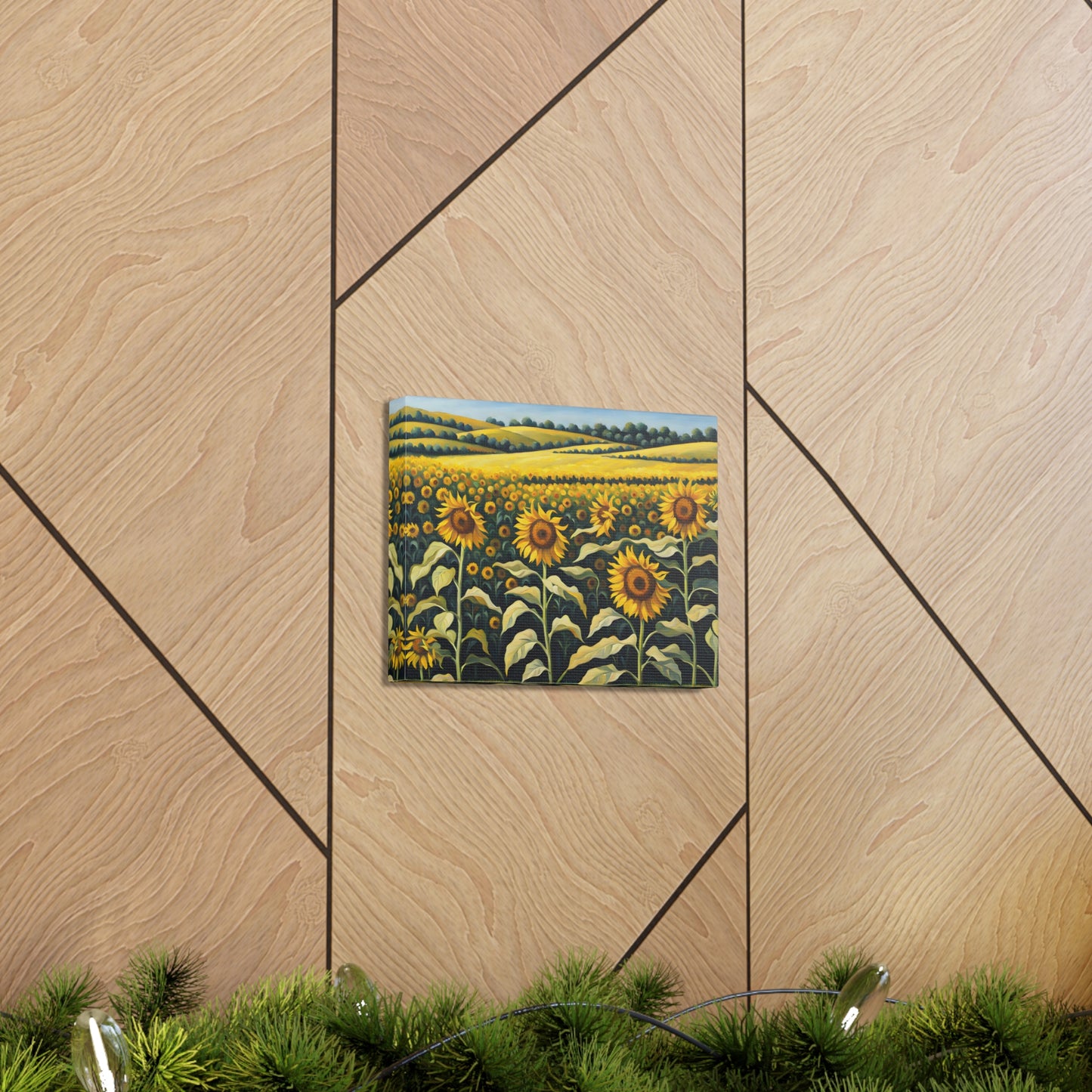 Basking Sunflowers: Classic Oil Painting Wall Décor