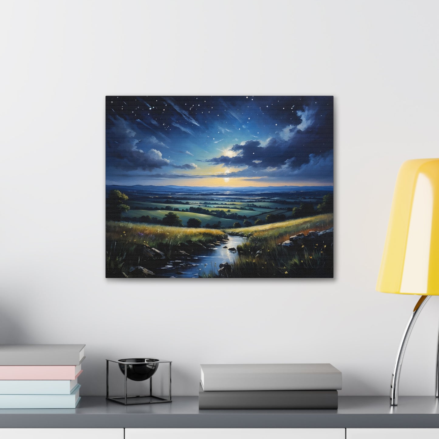 Twilight Meadows: Classic Oil Painting Wall Décor