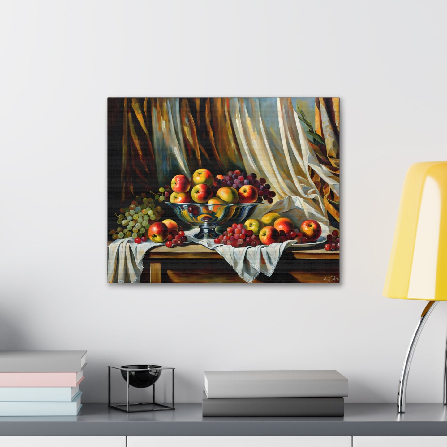 Calming Table: Classic Oil Painting Wall Décor