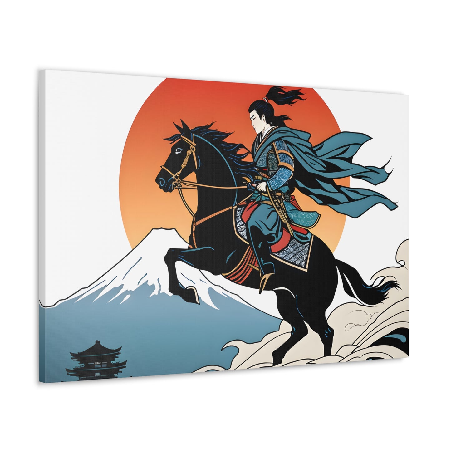 Samurai Sunset: Ukiyo-e Wall Décor